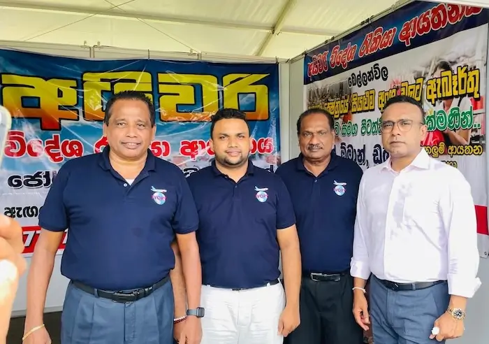Ivory Agency staff with Minister Manusha Nanayakkara of SLBFE
